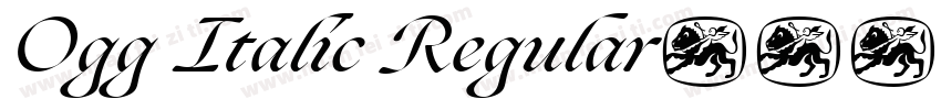 Ogg Italic Regular字体转换